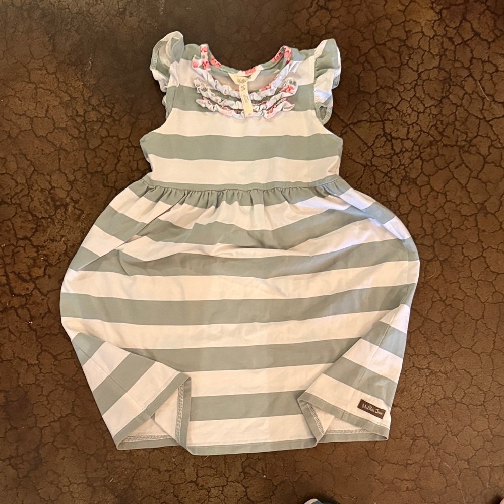 Matilda Jane Gray and White Striped Dress